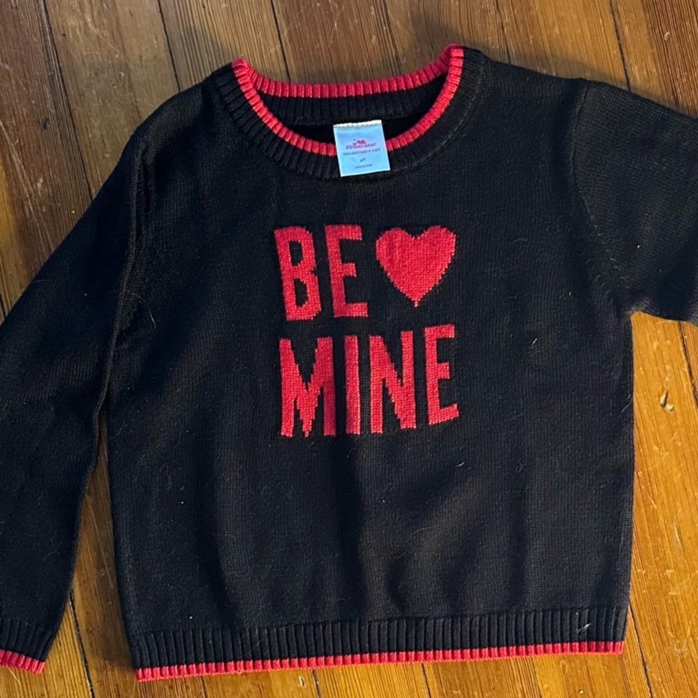 Black and Red 'Be Mine' Sweater 2T NWOT